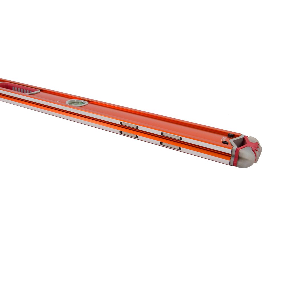 [Discontinued] SVB78M 78 inch Savage Magnetic Anodized Aluminum Box Beam Level with Gelshock End Caps and 3 Bubble Vials for 0°/90°/45° Measurements—Contractor Series