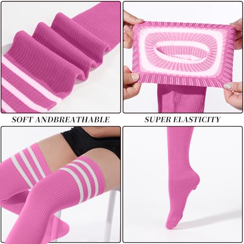 Image of Moon Wood Plus Size Thigh High Socks for Thick Thighs- Womens Knit Cotton Extra Long Over the Knee High Socks Leg Warmer