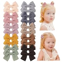 Jollybows 20 Stück Baby Mädchen Haarschleifen, 2 Zoll / 5 cm Haarspangen Haarklammern Haarclips Spangen Baby Haarschmuck für Mädchen Kinder Teenager Damen (Dunkle Farbe)
