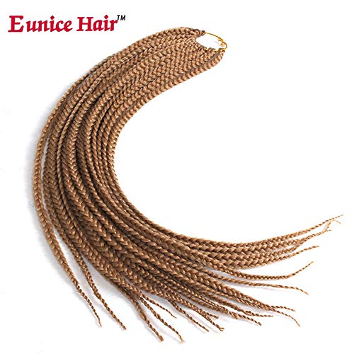 6 packs Eunice Hair larga Liquen Hair Extensions 24 inch Kanekalon pelo artificial pelo para crochet Caja de bricolaje trenzas marrón color 100 Gram/Pack de pelo trenzas pelo garantía 20 Raíces/Pack