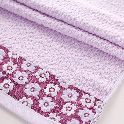 Serviette visage en bambou motif prune pour routine beauté - 8