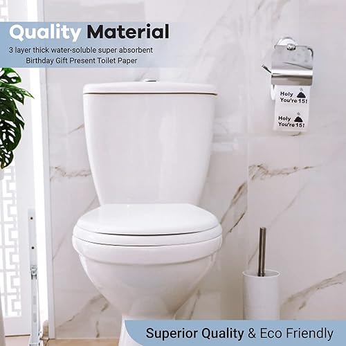Miniatura 3 de Papel higiénico para decoración de cumpleaños número 15 para niños y niñas, diseño divertido, gran regalo divertido de broma, ecológico, ultrasuave