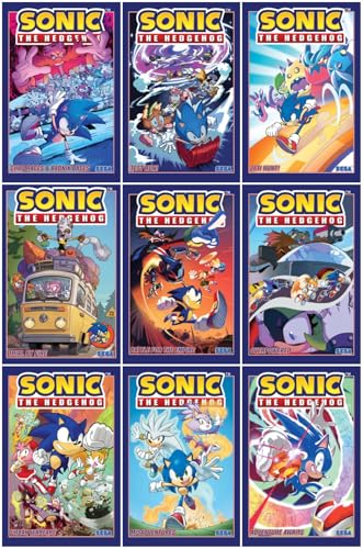 Sonic The Hedgehog Series 9-Book Collection Set (Vol.9 to Vol.17) - An Action-Packed Graphic Novels for Kids