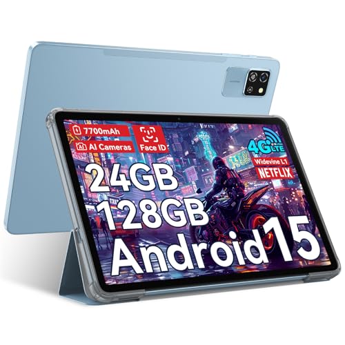 Blackview Tab60 Pro Android 15 Tablet 10 Zoll, 24GB(8GB+16GB Erweiterung)RAM+128GB ROM(2TB TF), Dual 4G LTE SIM,Octa Core PC Tablets, 7700mAh Akku, Widevine L1 HD Display, 5G WiFi, Face ID, GPS, Blau Blackview Tab60 Pro Android 15 Tablet 10 Zoll, 24GB(8GB+16GB Erweiterung)RAM+128GB ROM(2TB TF), Dual 4G LTE SIM,Octa Core PC Tablets, 7700mAh Akku, Widevine L1 HD Display, 5G WiFi, Face ID, GPS, Blau