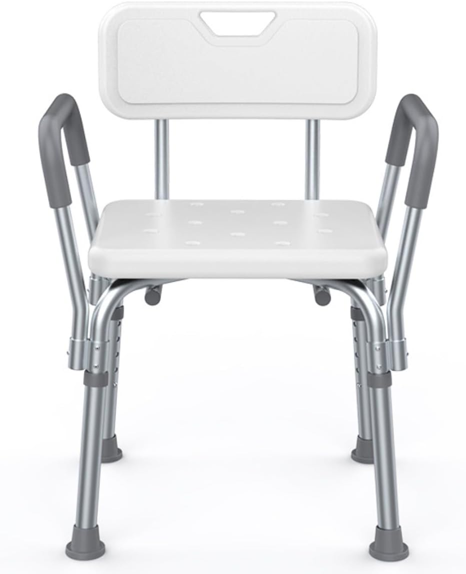 Elderly Shower Chair with Arms and Back Safe and Comfortable Bathing Experience