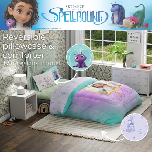 Image of Spellbound Kids Bedding Super Soft Microfiber Comforter and Sheet Set, 4 Piece Twin Size, (Officially Licensed Product) By Franco