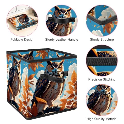 Boîte de rangement pliable en cuir et son cube durable haut de gamme - 5