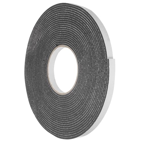 Image of uxcell 1pcs Rolls Double Sided Foam Tape Removeable Foam Sponge Mounting Tape Strong Adhesive Tape Strips(Black, 32ft x 1 /2 inch x 1 /8 inch) for Home Paint Wall Hanging Poster Decor
