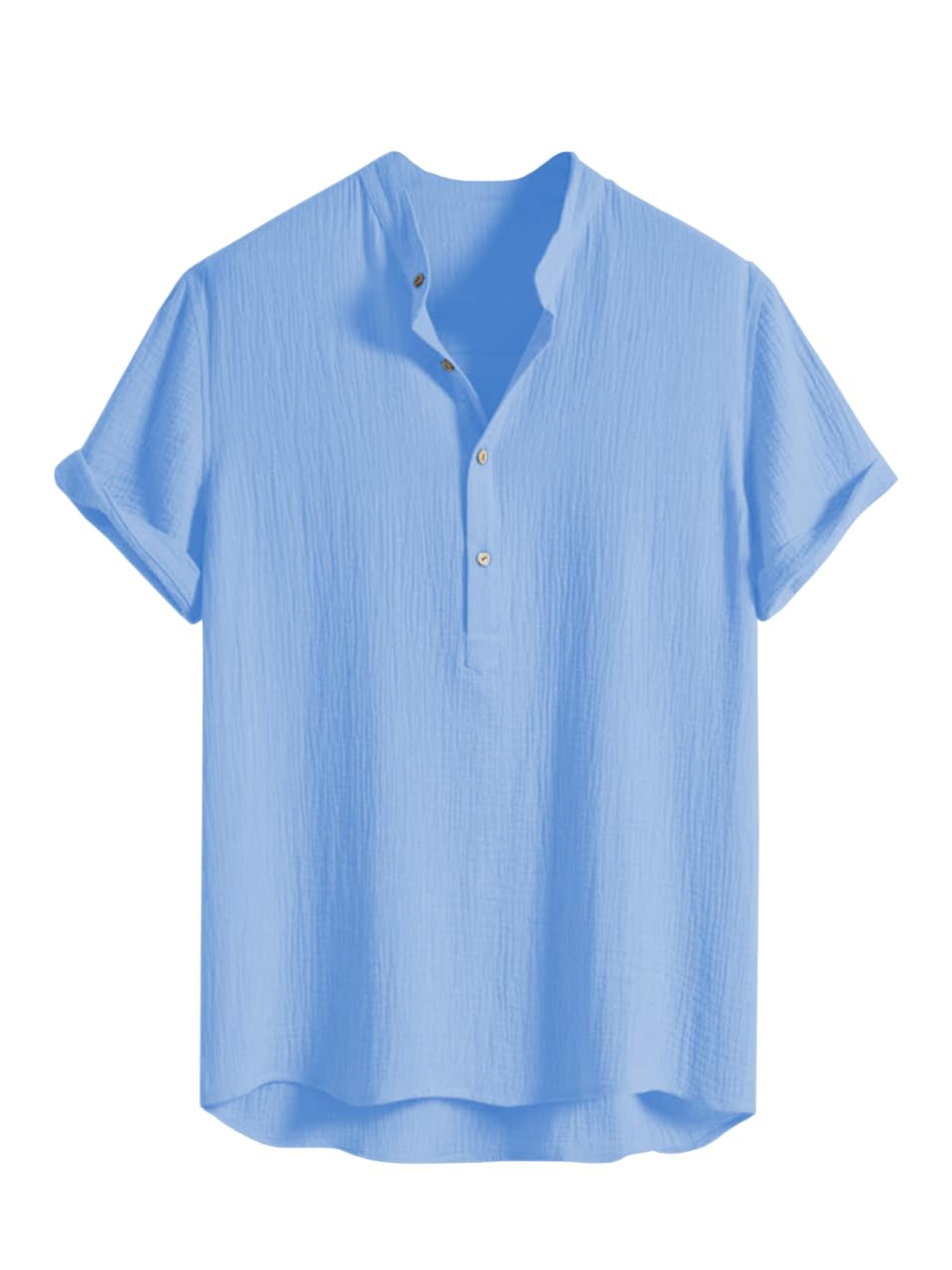 Tshirt for Man | T Shirt for Mans | Mens TShirt's | Collarless T- Shirt for Mens | Half Sleeve Tshirt for Men (Available in Plus Sizes) Polycotton, Regular Fit-image-7