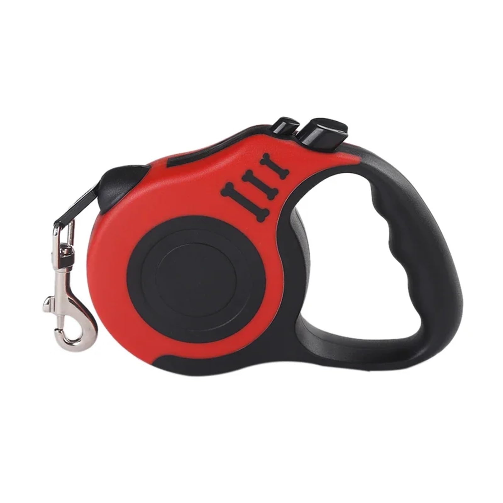 Laisse rétractable pour chien rouge anti nœud enrouleur automatique