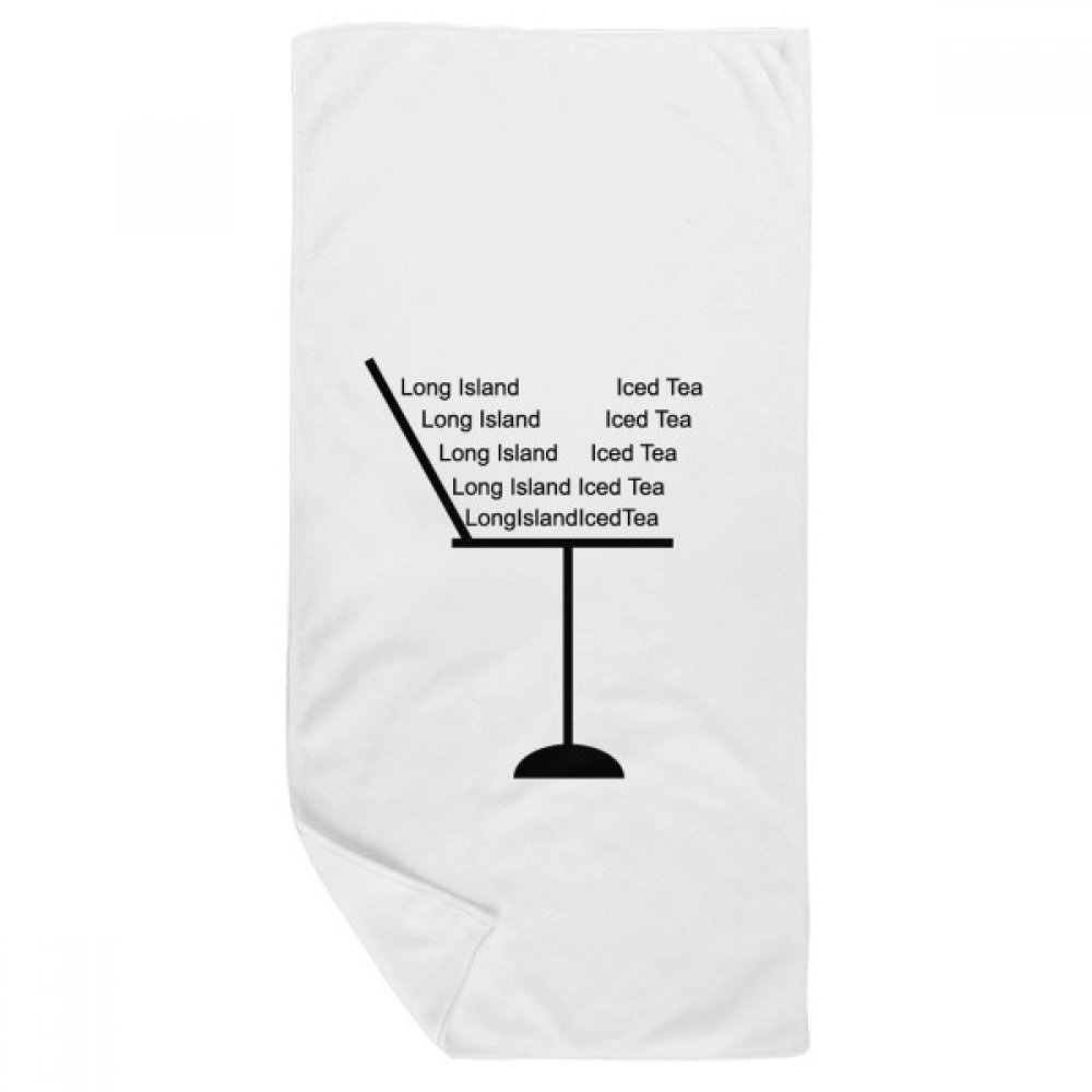 Serviette de bain doux silhouette cocktail multicolore 35x70cm