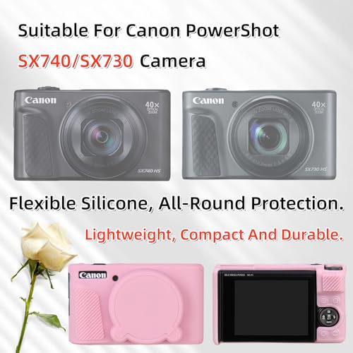 Funda para Cámara Canon PowerShot SX740/SX730 Silicona Rosa miniatura 2
