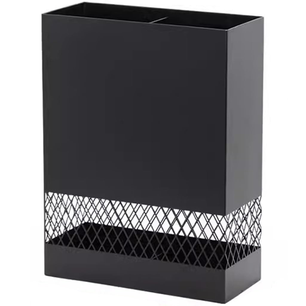 SBJKLYRN umbrella stand, Indoor Entryway Modern Style Semi-hollow, Office Large Capacity Partition Iron Art, Housewarming Gift(Black)