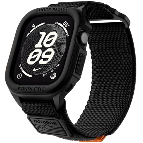 Image of Bandletic Rugged Case with Band Compatible with Apple Watch 49mm(Ultra 3 /2 /1),46mm(Series 11 /10), 45mm(Seriess 9 /8 /7),44mm(SE3 /SE2 /SE /6 /5 /4), Protective Cover Sport Accessories for iWatch Men