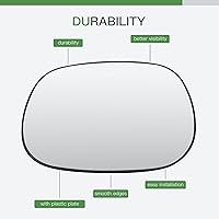 Vista 6 de SCITOO Espejo retrovisor lateral de cristal para conductor, espejo lateral izquierdo, apto para 1997-2000 para Dodge DAKOTA 1998-2002 para DURANGO