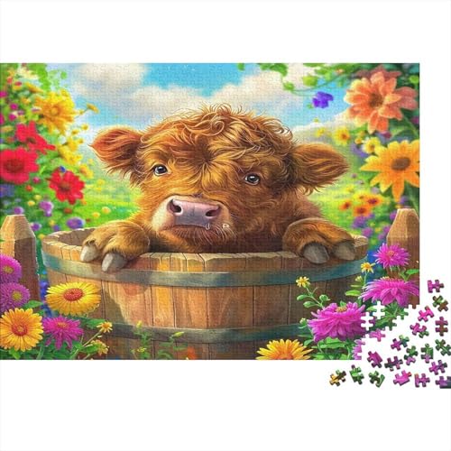 Puzzle 1000 Piezas Saxofón en cartón para Adultos, Flores Multicolores pedagógicas, resolución de Problemas, decoración de hogar, Regalo de cumpleaños y Juego Individual 70x50cm