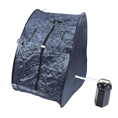 Oreilet Sauna a Vapore Portatile, Tenda Sauna a Vapore Personale Full Size per Il Rilassamento, con Generatore a Vapore da 800W, Telecomando, Sedia Pieghevole, per Casa Spa (EU)
