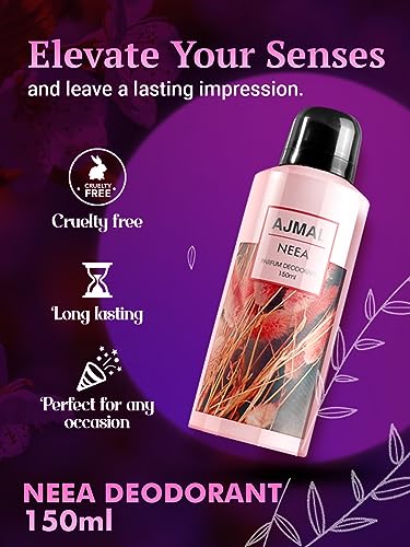 Ajmal Neea Deodorant Floral Perfume 150ML Long Lasting Scent Spray Gift for Women, Online Exclusive - Image 3