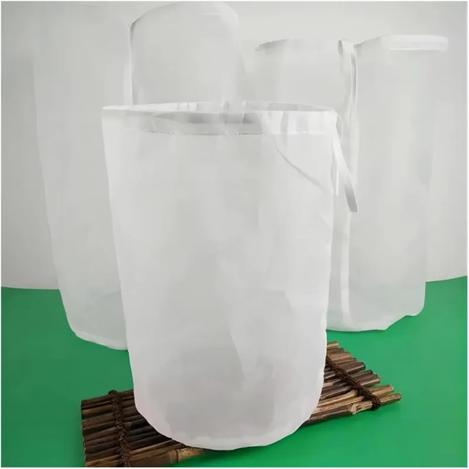 WHYLE Home & Brewing 100-Micron Fine Mesh Nylon Bag, Reusable Wine Straining Bag for Homebrewing, Durable Filter Bag for Beer, Nut Milk, Strainer Bag Brewing Accessories(40-45)