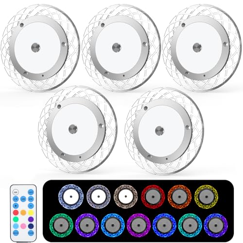 BlueFire Upgrade 600LM RV Lights Interior, RV Ceiling Dome, 3 Color Temperatures,8 Multi-Color Side...