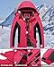 TACVASEN Damen Winterjacke Warm Wasserdicht Skijacke Outdoor Softshelljacke Gefüttert mit Reißverschlusstaschen Funktionsjacke Rose M
