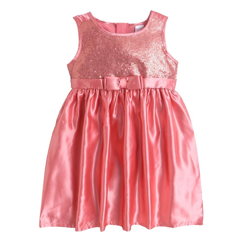 Image of Funshine Girls Spring Summer Casual Dress for Kids | Soft Breathable Comfortable Everyday Wear for Play School Outings Birthday Parties & Family Occasions | Stylish Lightweight Trendy Outfit