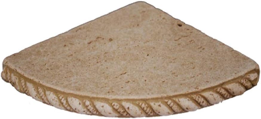 Flooring Supply Shop Corner Shelf Cast Stone Caddy Rope Round for Bathroom Shower and More (Mocha)