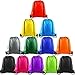 FEPITO Confezione con coulisse Zaino con corde Bulk Tote Sack Cinch Bag Borse sportive per viaggi in palestra (11 Colors, 12pcs)