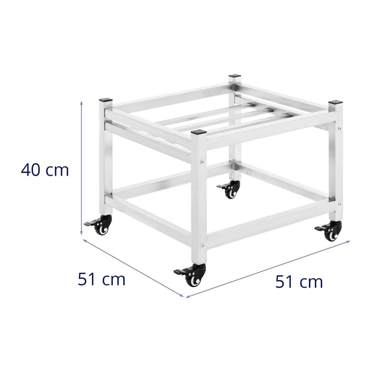 Royal Catering Edelstahlwagen für Maische- oder Braukessel 45 x 45 cm 150 kg Edelstahlwagen mit Rollen