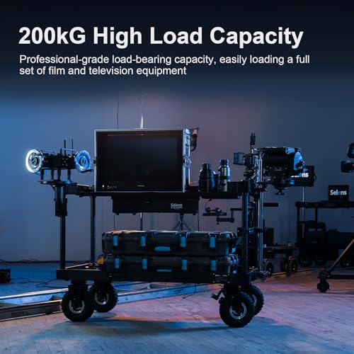 Image of Selens 30 inch Video Production Camera Cart, Modular Quick Install Mobile Workstation for Production Film /Video /Photography /Live, Secure Storage and Move Equipment with 200kg /440lb Payload(SCF2-CW30)