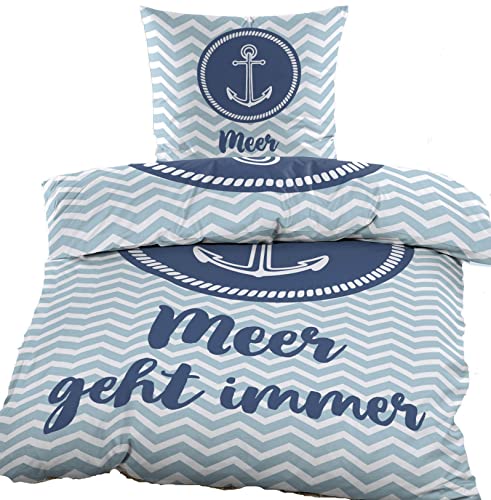 KH-Haushaltshandel 2-TLG. Baumwoll Renforce Bettwäsche 135x200 + 80x80cm...