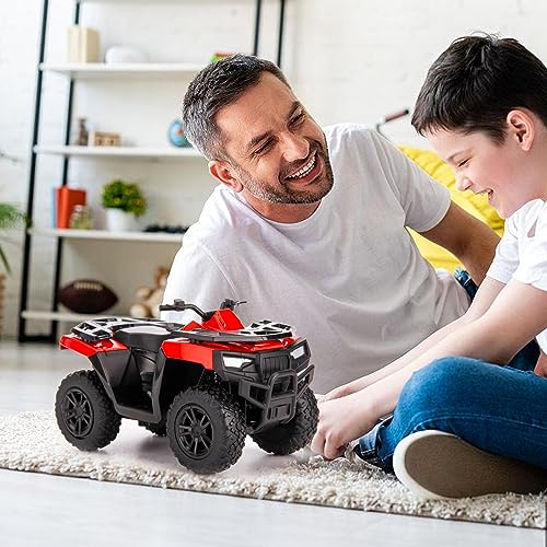 1:36 ATV Off Road Vehicle Model Car, Diecast Pull Back Beach Motorcycle Toy Car for Kids Boy Girl, Car Model Collection and Decoration, Red - Image 3