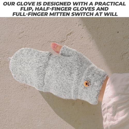 Guantes calefactables USB contra manos frías en invierno y diseño convertible 6