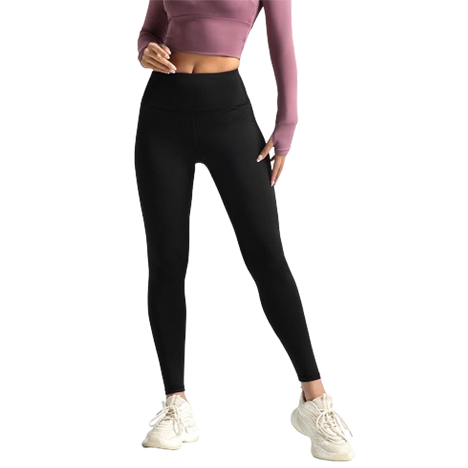LUJFNRE Leggings with Built-in Resistance Band, Women's Yoga Pants,Elastic Bottoming Pants