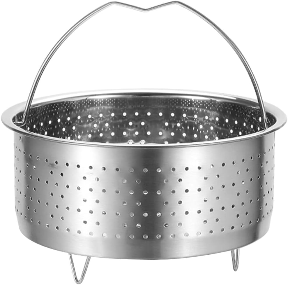 Luxshiny Multi-Use Vegetable Steamer Basket 6.88 Inch Stainless Steel Food Steaming Basket for Dumplings Seafood Eggs Corn and More