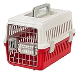 IRIS USA, Inc. Extra Small Deluxe Pet Travel Carrier, Red, 18-Inch (302008)