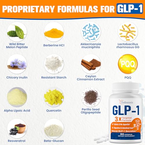 GLP-1 Supplement for Women, Natural GLP-1 Support, 3X Targeted Formula, GLP1 with Akkermansia Probiotic, Berberine HCI & Chicory Inulin, for Metabolism, Digestive & Gut Health - Vegan, 60 Capsules - Image 5