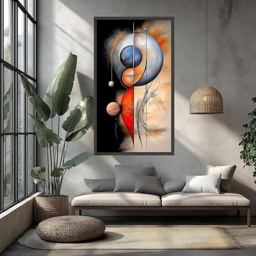 Toile abstraite jazz figure géométrique moderne 70x110cm