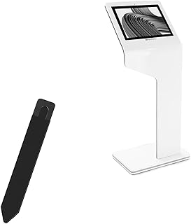 BoxWave Stylus Pouch Compatible with Displays2Go DGFSATCH15 (15 in) - Stylus PortaPouch, Stylus Holder Carrier Portable Self-Adhesive - Jet Black