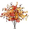 Agusbagli 6 Pcs Artificial Eucalyptus Leaves 28 Tall Fall Flowers Leaf Greenery Stems Autumn Decorations for Home Wedding Centerpieces Thanksgiving Floral Arrangements