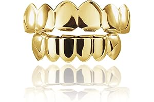 24K Plated Gold Grillz Costume