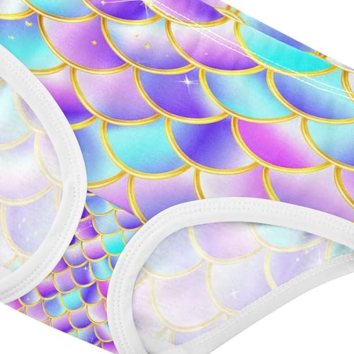 Turquoise Pink Purple Mermaid Scales Toddler Girls's Underwear 2T 202c12314
