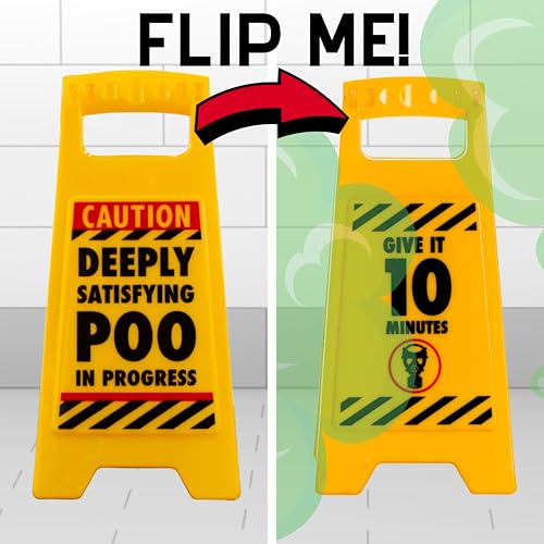 Deeply Satisfying Poo in Progress Novelty Toilet Humour Warning Sign - Image 3