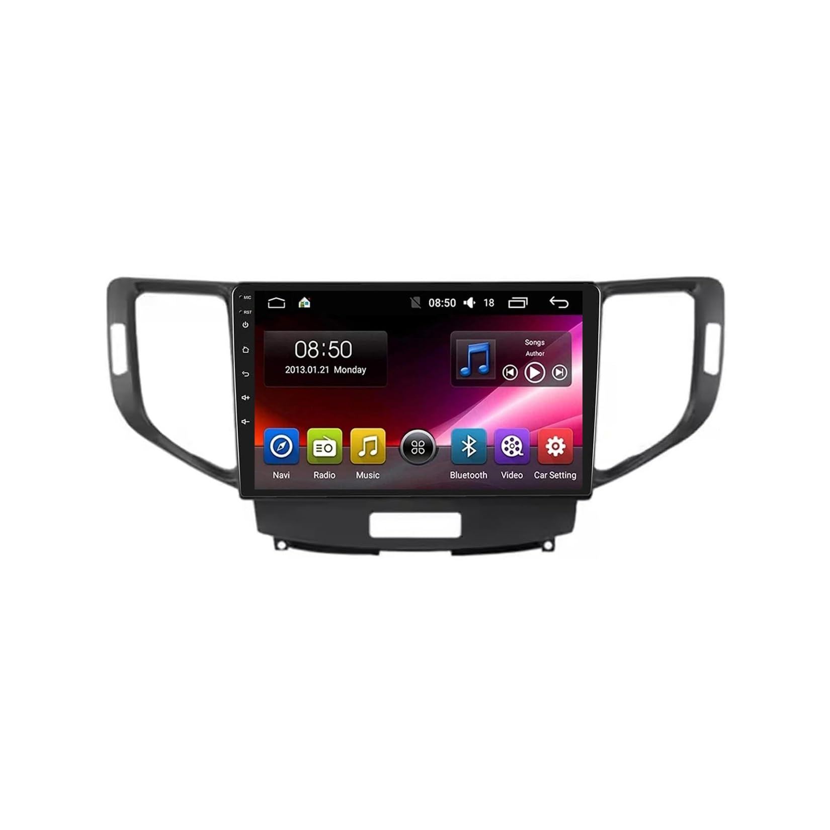Wyświetlacz Carplay dla Honda Spirior 2007-2012 Z Bluetooth, Fm, Aux, Nawigacją Mapową I Asystentem Głosowym, 4 Rdzeń 4G+64G