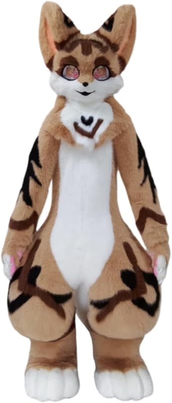 Kemono Full Body Fursuit,Premium Handmade Furry Costume,Professional Fox Wolf Cosplay Suit for Adults Comic-Con Halloween