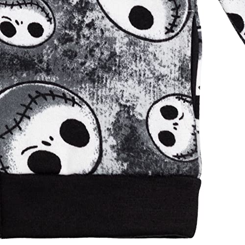 Disney Nightmare Before Christmas Jack Skellington Big Boys Fleece Zip Up Hoodie Tie Dye Black 10-12 #TOP6