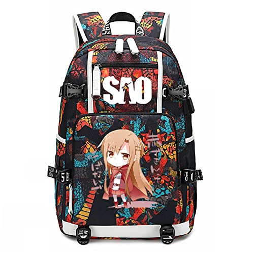 ISaikoy Anime Sword Art Online Backpack Bookbag Daypack School Bag Laptop Shoulder Bag M11