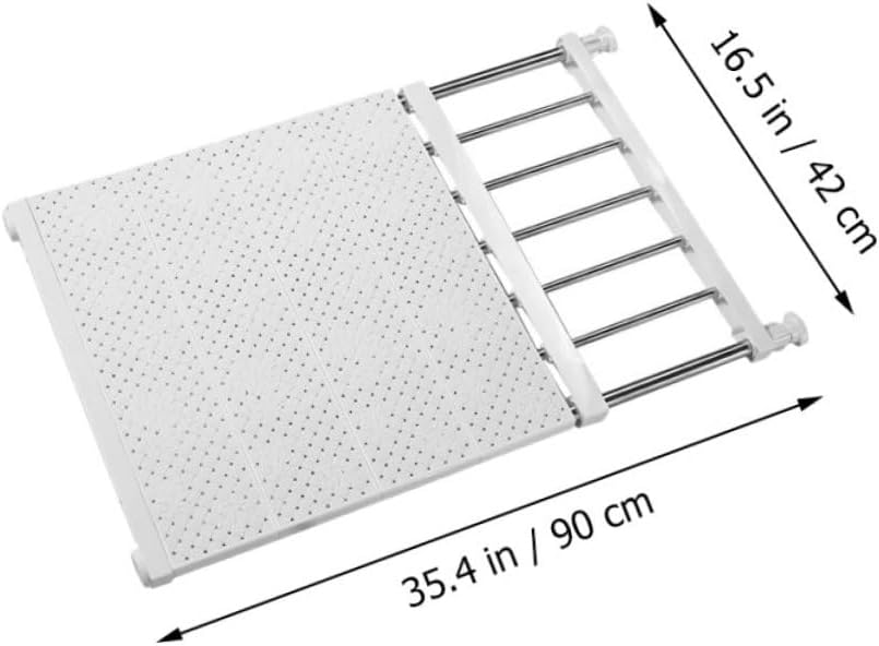 Zerodeko 1pc Wardrobe Layered Divider Storage Rack Punch Clothes Shelf for Organizing Closet Space White