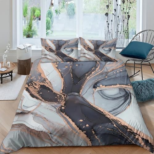 Housse de couette art abstrait fluide pour chambre d'ado cocon - 4