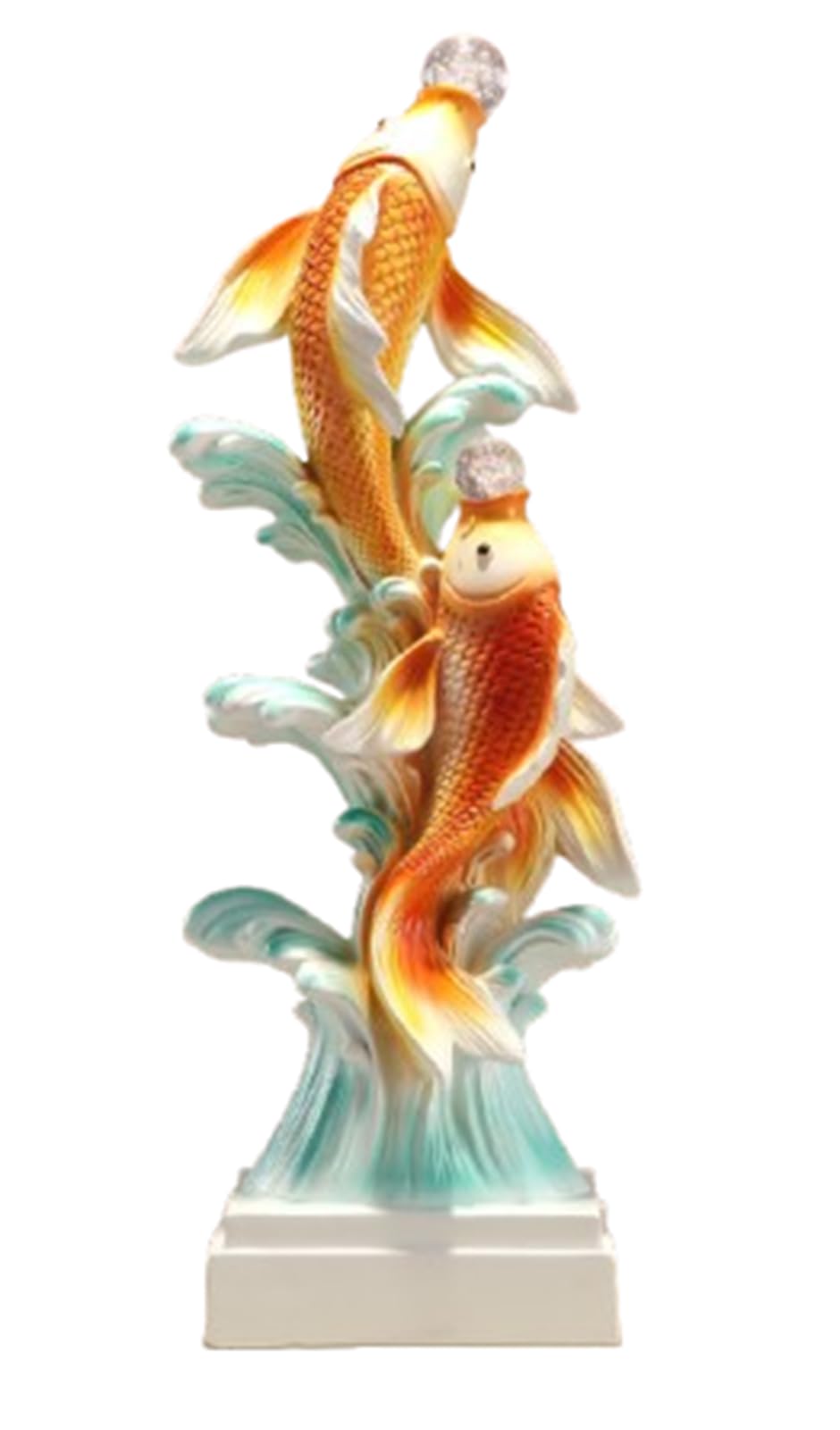 28.3Inch Large Feng Shui Fish Statue Sculpture Collectible Figurine